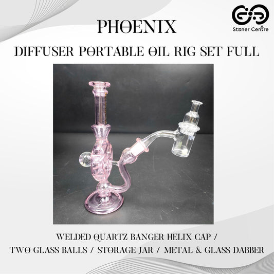 Glass Bong | 7Pcs Diffuser Portable Oil Rig Set Full