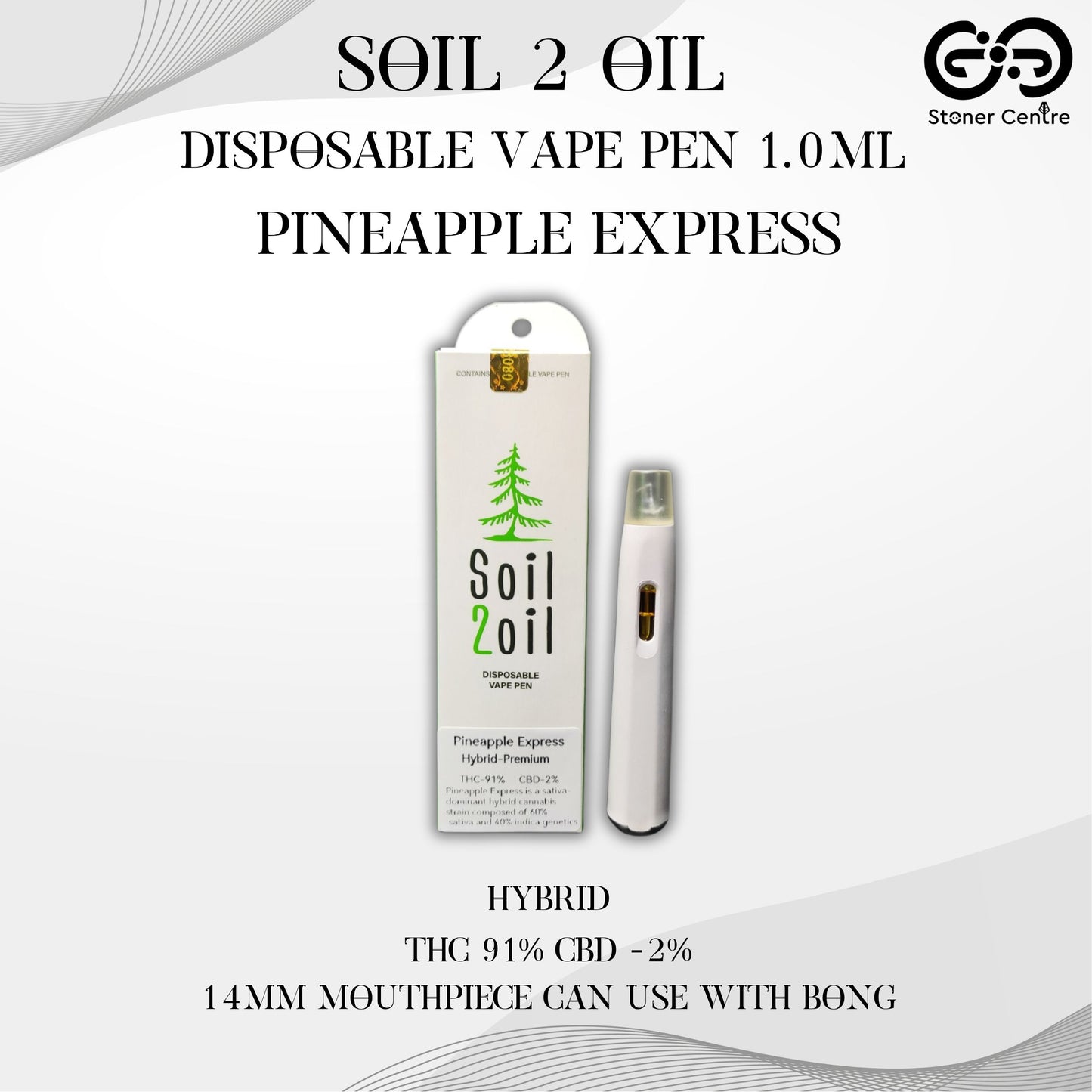 SOIL 2 OIL DISPOSABLE VAPE PEN 1ML. | PINEAPPLE EXPRESS