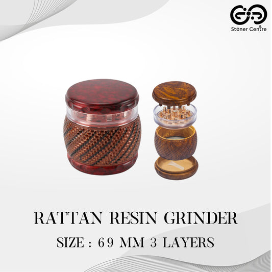 GRINDER | RATTAN RESIN GRINDER 4 LAYERS 69 MM