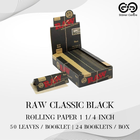 ROLLING PAPER | RAW CLASSIC BLACK ROLLING PAPER 1 ¼"