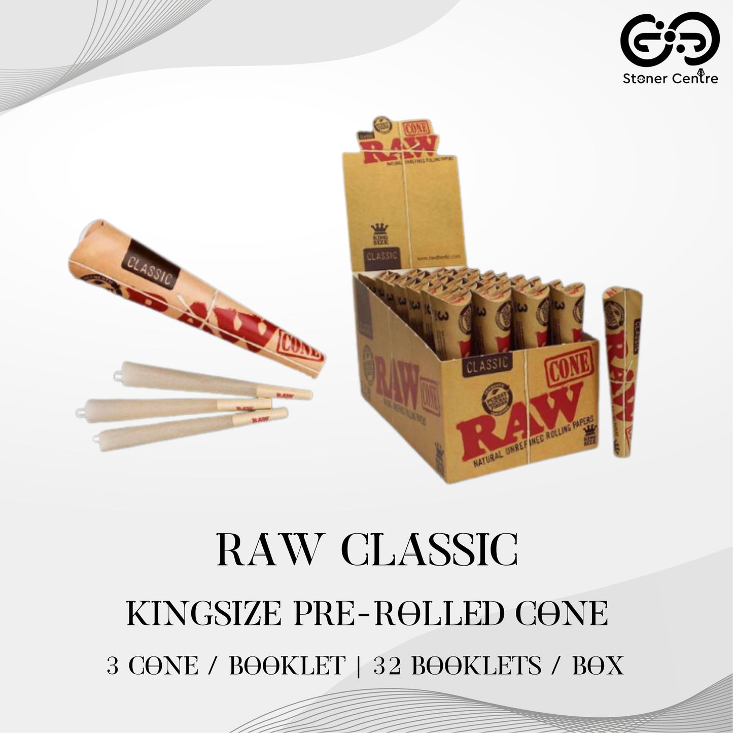 ROLLING PAPER | RAW CLASSIC KINGSIZE PRE-ROLLED CONE