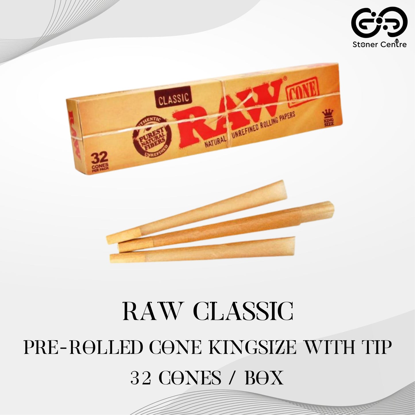 ROLLING PAPER | RAW CLASSIC PRE-ROLLED CONE KINGSIZE WITH TIP