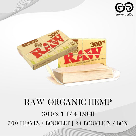 ROLLING PAPER | RAW ORGANIC HEMP 300's 1 ¼"