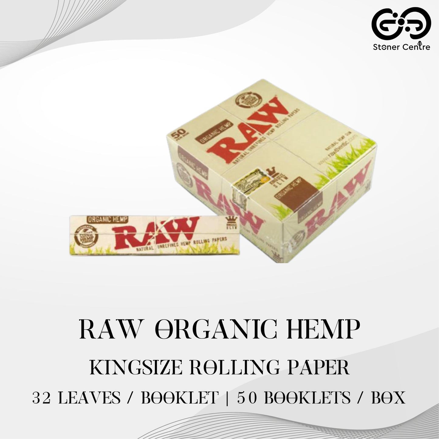 ROLLING PAPER | RAW ORGANIC HEMP KINGSIZE ROLLING PAPER