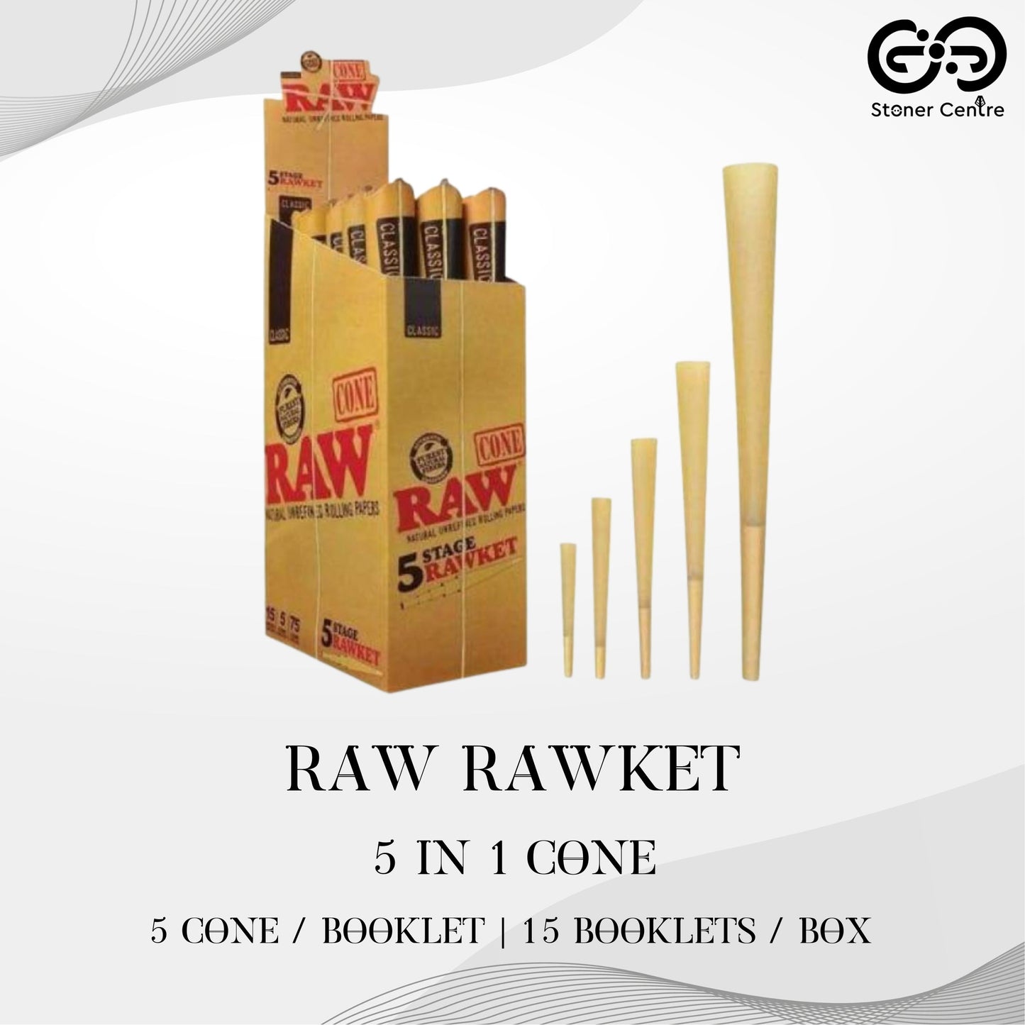 ROLLING PAPER | RAW RAWKET 5 IN 1 CONE