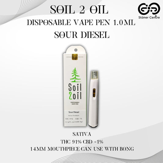 SOIL 2 OIL DISPOSABLE VAPE PEN 1ML. | SOUR DIESEL