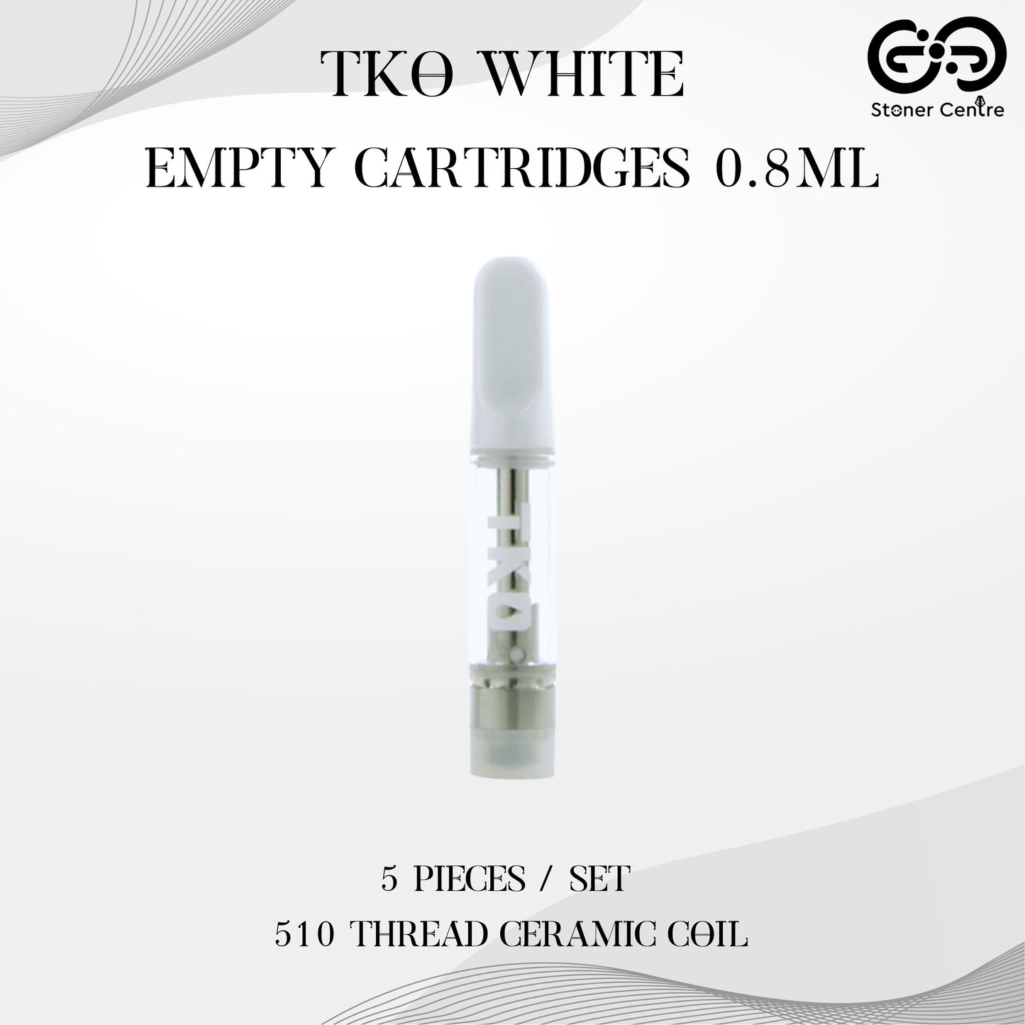 EMPTY CARTRIDGE | TKO WHITE 0.8ML (5 PIECES / SET)