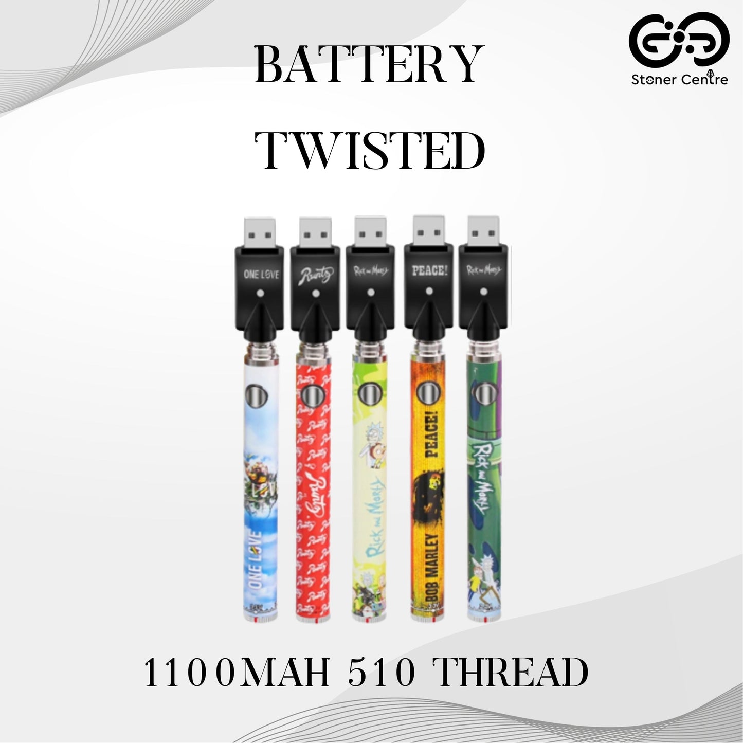 BATTERY | TWISTED BATTERY 510 THREAD 1100 MAH CARTRIDGES VAPE PEN