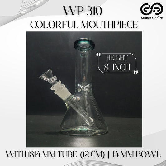 Glass Bong | WP310 COLORFUL MOUTHPIECE BEAKER MINI GLASS BONG 8 INCH