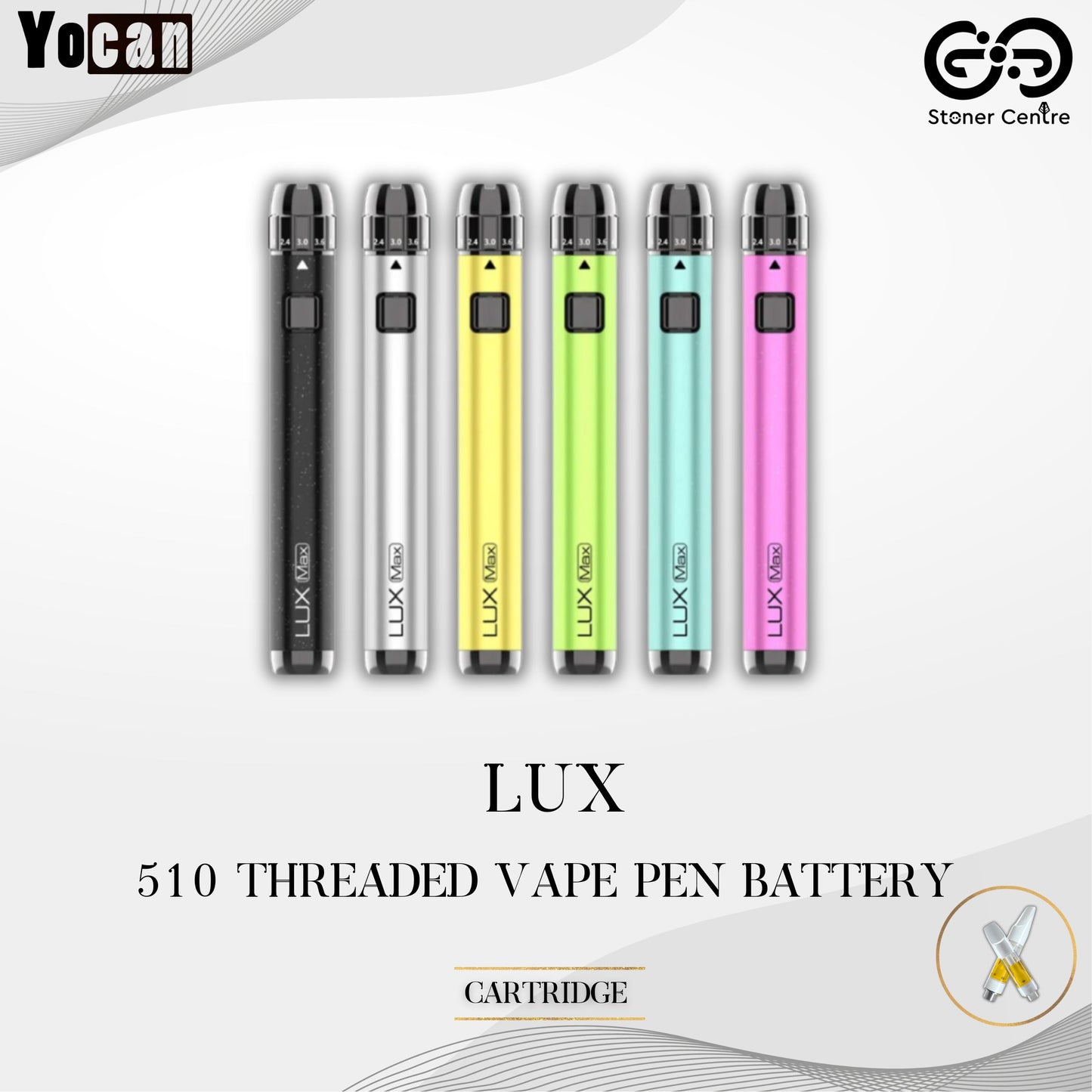 YOCAN | LUX MAX 510 THREADED VAPE PEN BATTERY